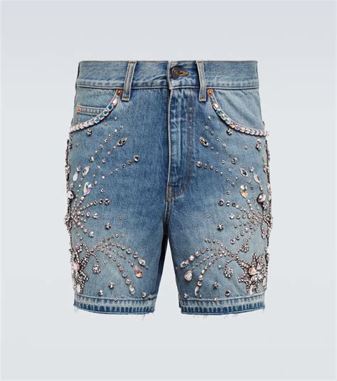 gucci jersey shorts|gucci denim shorts.